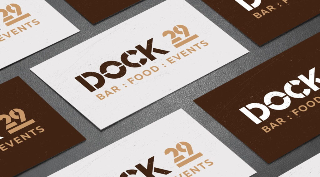 The Business Card Designs for Dock 29 bar